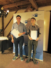 Roman Neuner (left) and Marco Rohrseitz were honored for their excellent academic achievements.