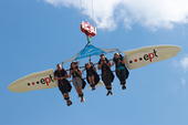 A high-flying attraction won over the crowd at the ept summer party